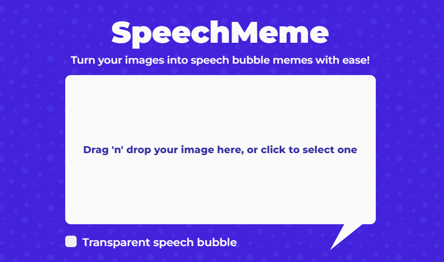 speech bubble above meme